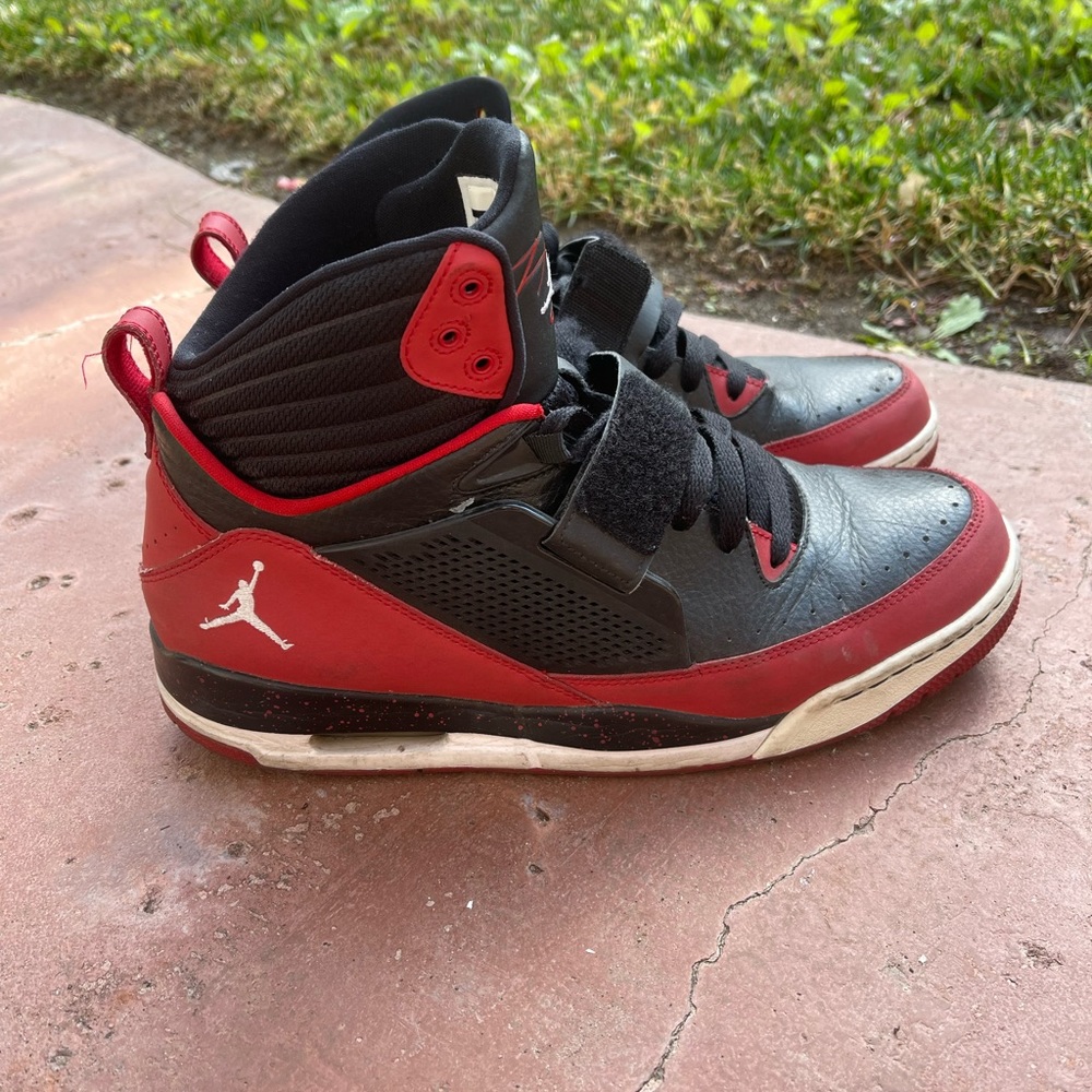 Jordan flight 45 high red shoes